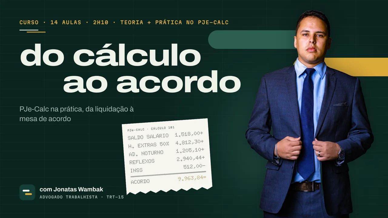 Capa do curso Do Cálculo ao Acordo